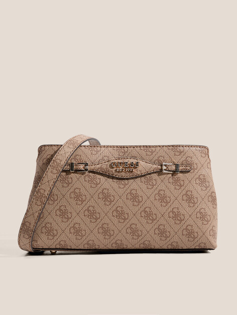 Кросс-боди GUESS KATYA CROSSBODY TOP ZIP, Артикул HWSG9652120, темно-бежевый | 4712767. Ракурс 1