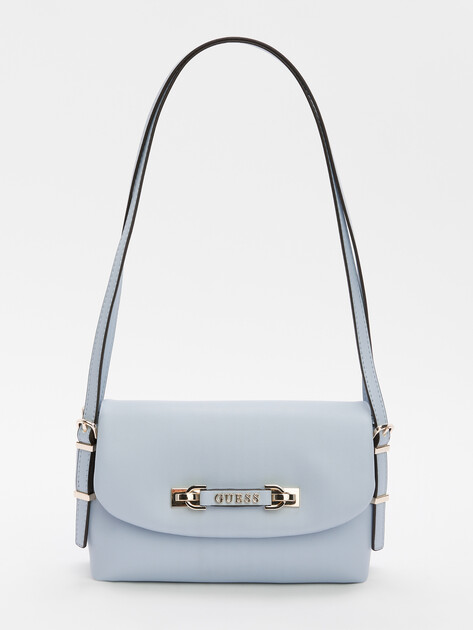 Женская сумка  GUESS LEFIA FLAP SHOULDER BAG, Артикул HWBG9644190, голубой | 4712779. Ракурс 1