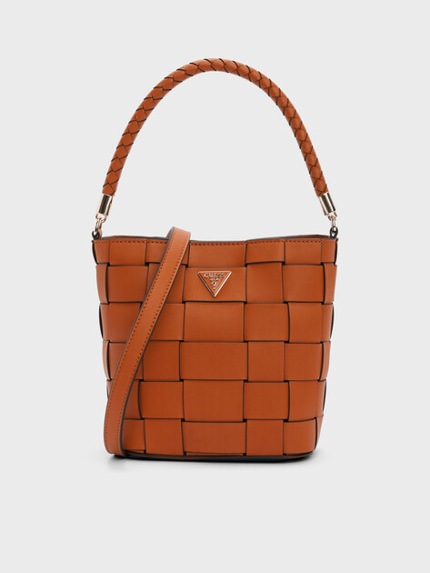 Женская сумка  GUESS MAYLEE BUCKET, Артикул HWWG9661030, светло-коричневый | 4712842. Ракурс 1
