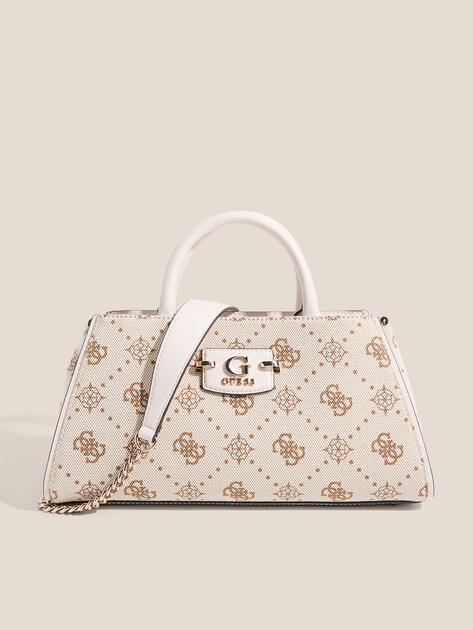 Женский тоут GUESS NEDA GIRLFRIEND SATCHEL, Артикул HWCP9654060, светло-бежевый | 4712979. Ракурс 1