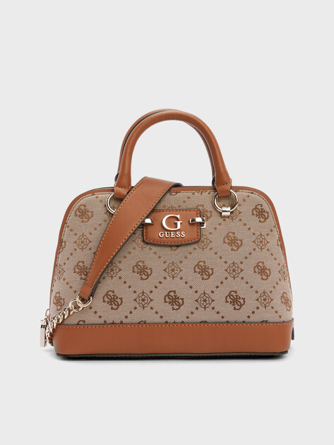Женский тоут GUESS NEDA DOME SATCHEL, Артикул HWJP9654050, бежевый | 4712985. Ракурс 1