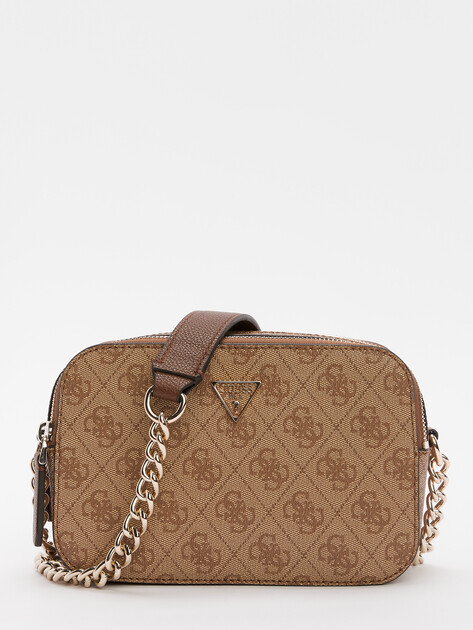 Женская сумка через плечо кросс-боди GUESS NOELLE II CROSSBODY CAMERA, Артикул HWBG9672140, темно-бежевый | 4713060. Ракурс 1
