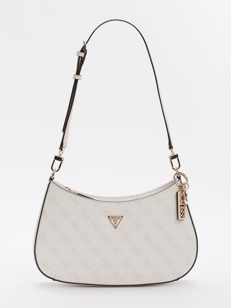 Женская сумка  GUESS NOELLE II TOP ZIP SHOULDER BAG, Артикул HWBG9672180, белый | 4713082. Ракурс 1