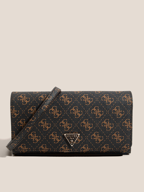 Кросс-боди GUESS NOELLE II XBODY FLAP ORGANIZER, Артикул HWQG9672750, темно-коричневый | 4713176. Ракурс 1