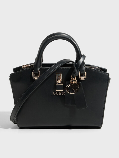 Сумка с ручками GUESS QUEENSLAND MINI SATCHEL HWVG9655760 ЧЕРНЫЙ
