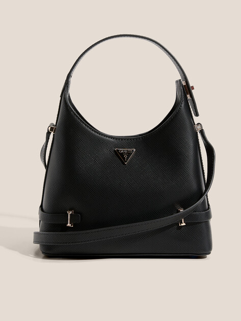 Женская сумка  GUESS ROSALBA SMALL HOBO CROSSBODY, Артикул HWZG9657010, черный | 4713286. Ракурс 1