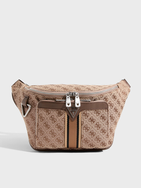 Мужская поясная сумка GUESS MILANO MAXI BUM BAG W FRONT P, Артикул HMMISTP5156, темно-бежевый | 4713679. Ракурс 1