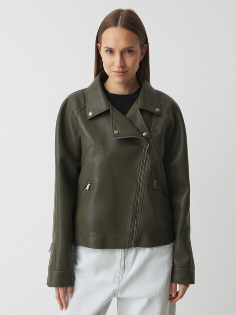 Женская косуха MAISON DAVID, Артикул ALISE_DR, хаки | 4716177. Ракурс 1