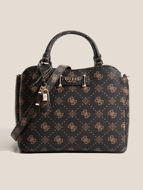 Женский тоут GUESS SILIA GIRLFRIEND SATCHEL, Артикул HWGP9890060, темно-коричневый | 4719537. Ракурс 1