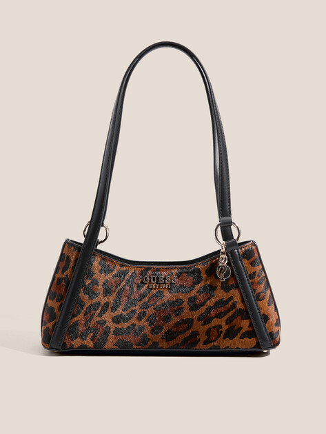 Женская сумка  GUESS DOMITILLA SHOULDER BAG, Артикул HWLO7529180, леопардовый принт | 4719565. Ракурс 1