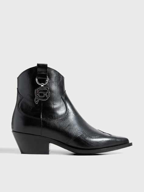 Женские казаки KARL LAGERFELD KANSAS NFT Zip Boot, Артикул KL33265, черный | 4720780. Ракурс 1