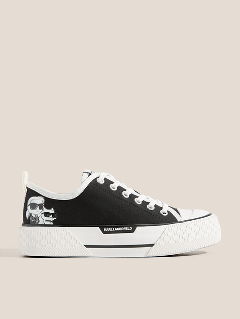 Женские кеды KARL LAGERFELD KAMPUS MAX III Twin NFT Lo Lace, Артикул KL60614T, черный | 4722378. Ракурс 1