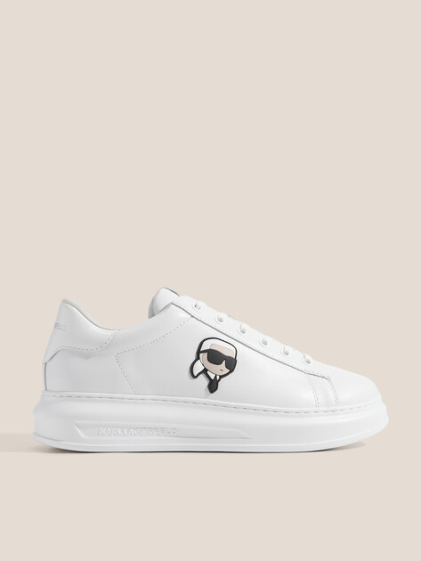 Мужские кеды KARL LAGERFELD KAPRI MENS Karl NFT Lo Lace, Артикул KL52530N, белый | 4723738. Ракурс 1