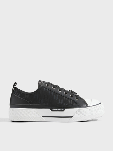 Мужские кеды KARL LAGERFELD KAMPUS MAX Dualtone MG Lace Hi, Артикул KL50424, черный | 4725855. Ракурс 1
