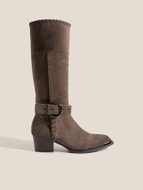 Высокие казаки TENDANCE, Артикул GLC8747-01, серо-коричневый | 4739646. Ракурс 1