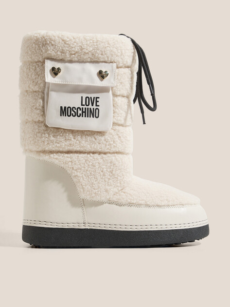 Женские угги LOVE MOSCHINO SKI BOOT, Артикул JA24452G, молочно-белый | 4767807. Ракурс 1