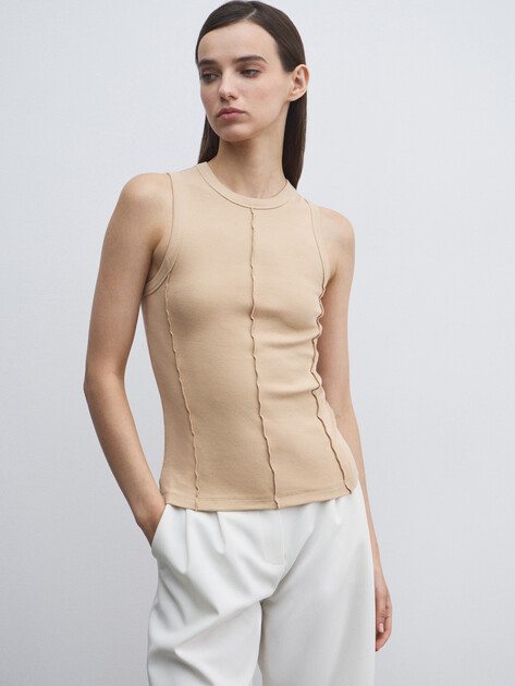 Женская майка MAISON DAVID, Артикул MAUDE-HJ, бежевый | 4774935. Ракурс 1
