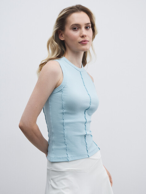Женская майка MAISON DAVID, Артикул MAUDE-HJ, голубой | 4774946. Ракурс 1