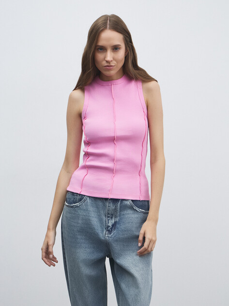 Женская майка MAISON DAVID, Артикул MAUDE-L, розовый | 4775280. Ракурс 1