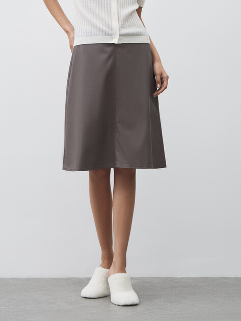 Юбка мини MAISON DAVID, Артикул NINA_0705DR, пыльно-коричневый | 4776403. Ракурс 1