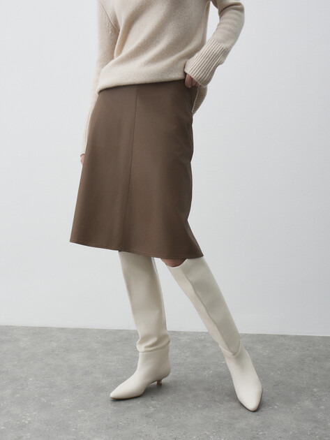 Юбка мини MAISON DAVID, Артикул NINA_0705DR, коричневый | 4776418. Ракурс 1