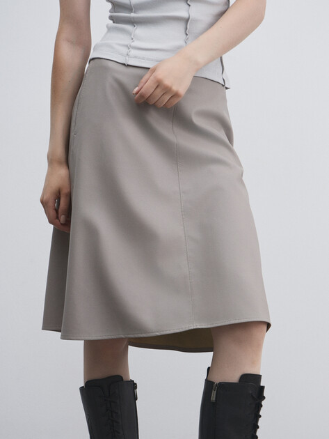 Юбка мини MAISON DAVID, Артикул NINA_0705DR, бежево-серый | 4776425. Ракурс 1
