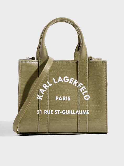 Женская сумка  KARL LAGERFELD k/rsg mini square coated tote, Артикул A4W50015, хаки | 4795089. Ракурс 1