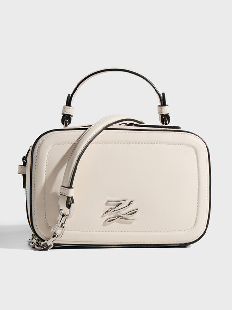 Женская сумка  KARL LAGERFELD k/autograph sm tph crossbody, Артикул B1W30269, молочно-белый | 4797245. Ракурс 1