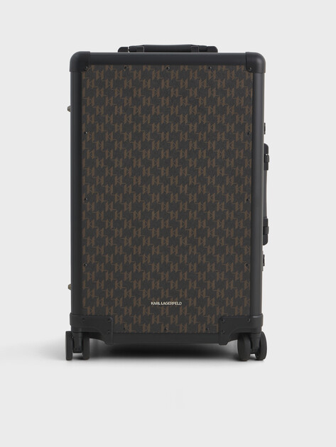 Чемодан KARL LAGERFELD k/monogram kanvas trolley, Артикул B1M30258, темно-коричневый | 4799056. Ракурс 1