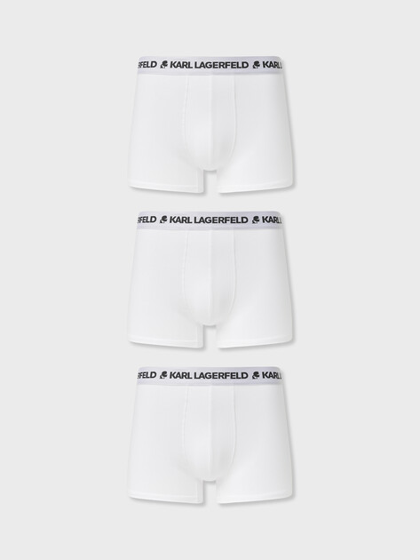Нижнее белье набор трусов KARL LAGERFELD logo trunk set (3p), Артикул A1M47151, белый | 4800141. Ракурс 1