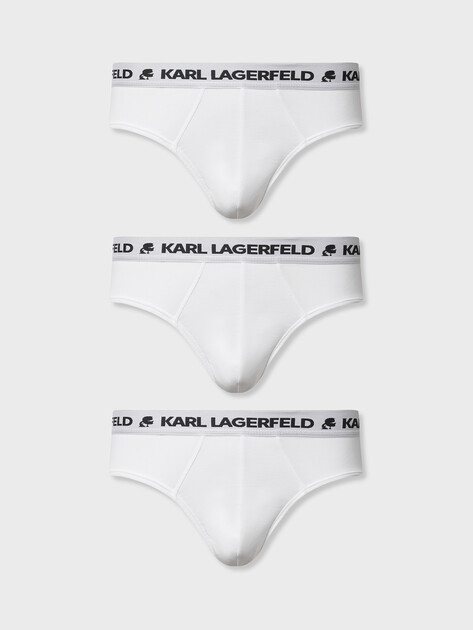 Нижнее белье набор трусов KARL LAGERFELD logo briefs set (3p), Артикул A1M47152, белый | 4800166. Ракурс 1