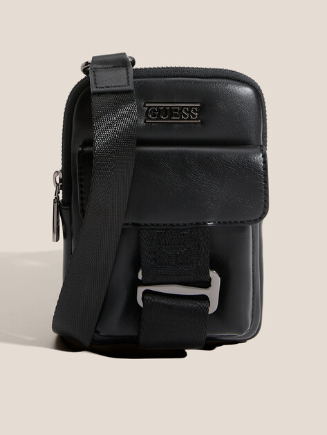 Мужская сумка для смартфона GUESS BOSTON PHONE CASE, Артикул HMBOCAP6142, черный | 4814140. Ракурс 1