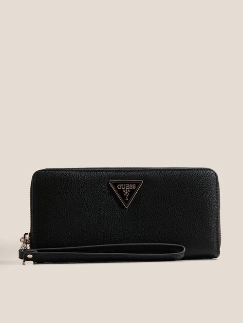 Женский кошелёк GUESS LAUREL II SLG LARGE ZIP AROUND, Артикул SWBG7459146, черный | 4814746. Ракурс 1