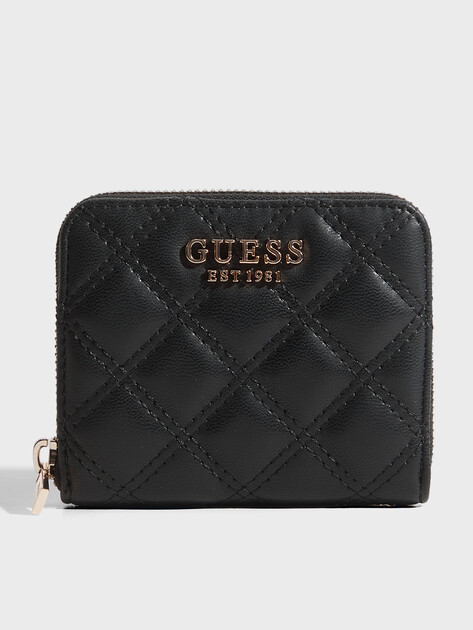 Женский кошелёк GUESS GIULLY II SLG SMALL ZIP AROUND, Артикул SWQG9673137, черный | 4814777. Ракурс 1