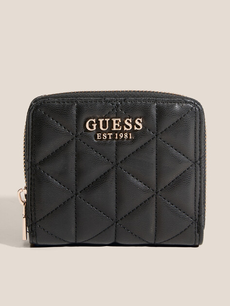 Женский кошелёк GUESS PAISLEIGH SLG SMALL ZIP AROUND, Артикул SWQG9883137, черный | 4814786. Ракурс 1