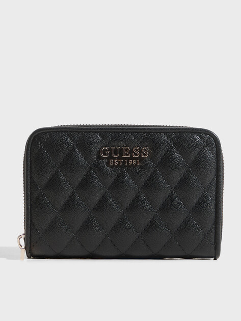 Женский кошелёк GUESS ATABEY SLG MEDIUM ZIP AROUND, Артикул SWQG9894140, черный | 4814791. Ракурс 1