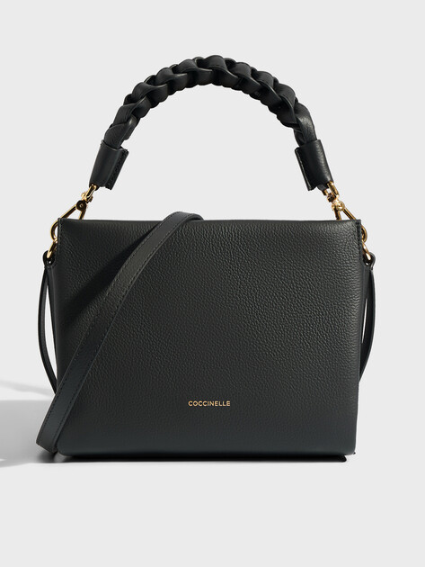 Женская сумка  COCCINELLE HANDBAG DOUBLE GRAINY LEATHER, Артикул E1 M50 58 01 01, черный | 4818816. Ракурс 1