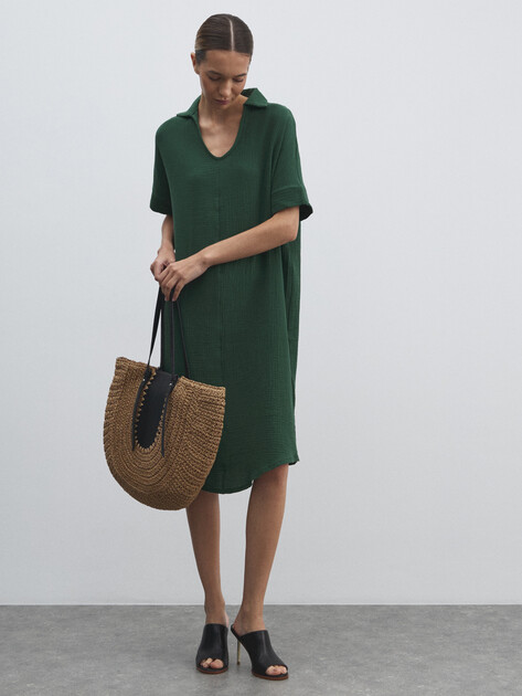 Женское платье из муслина MAISON DAVID, Артикул BLN917, зеленый | 4835844. Ракурс 1