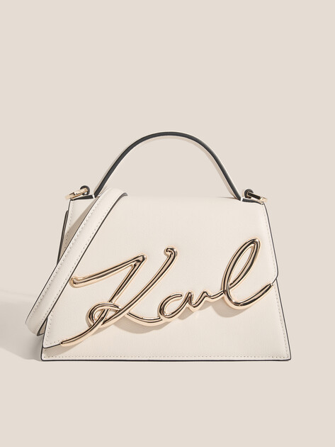 Женская сумка  KARL LAGERFELD k/signature 2.0 sm crossbody, Артикул A1W30038, молочно-белый | 4839421. Ракурс 1