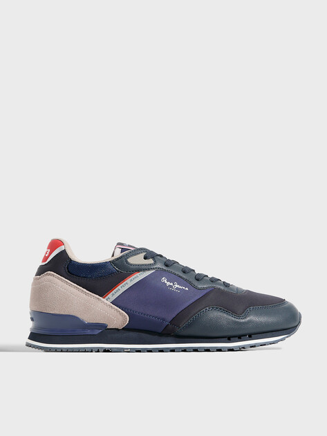 Мужские кроссовки PEPE JEANS LONDON CROSS M, Артикул PMS400013, темно-синий | 4839561. Ракурс 1