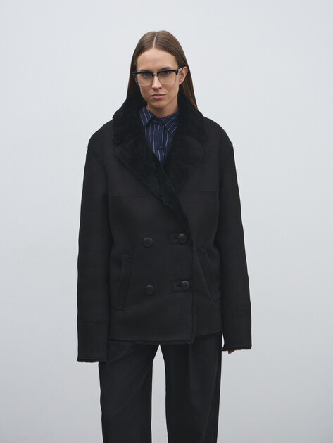 Женская дубленка  MAISON DAVID, Артикул RENEE_DF, черный | 4841047. Ракурс 1