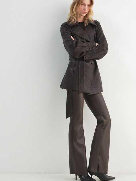 Женские брюки клеш MAISON DAVID, Артикул ELISE, шоколадный | 4853801. Ракурс 1