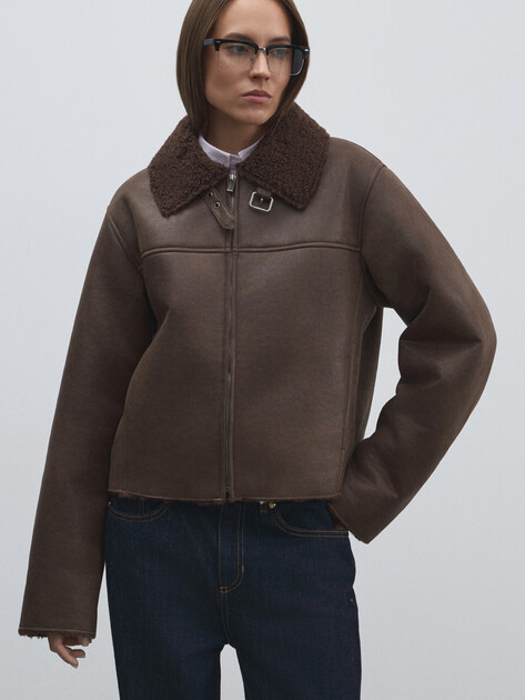 Женская дубленка  MAISON DAVID, Артикул NEVA_SDF_L, коричневый | 4856463. Ракурс 1