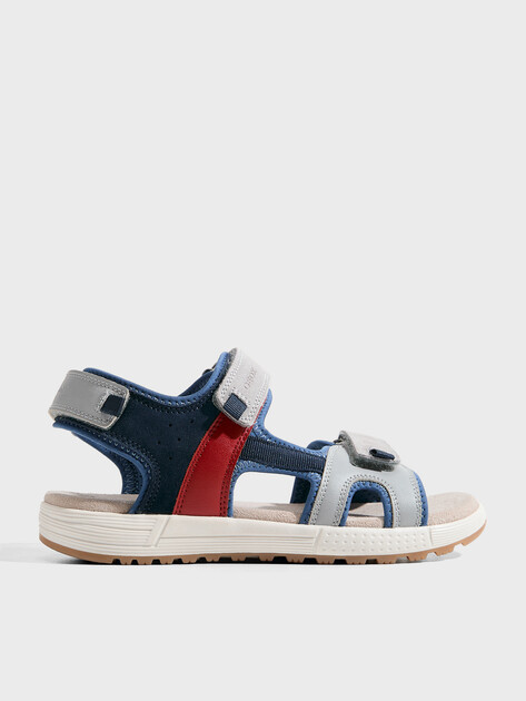 Детские сандалии GEOX J SANDAL ALBEN BOY, Артикул J35AVA, серый | 4858102. Ракурс 1