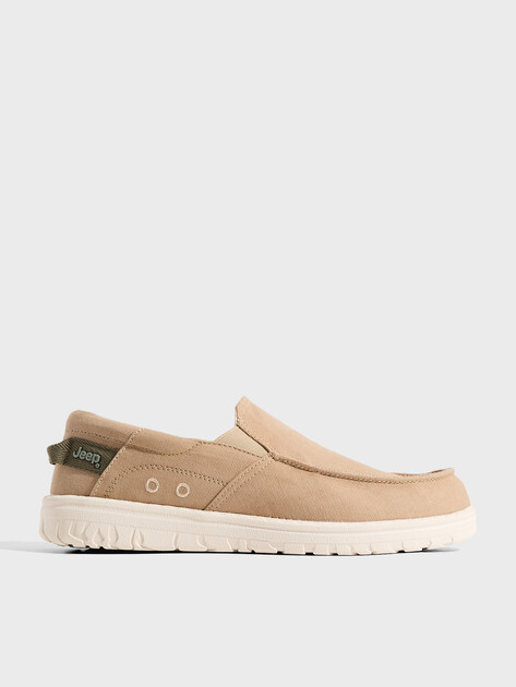 Мужские слипоны JEEP SAMOA SLIP ON CVS, Артикул JM61112A, бежевый | 4861364. Ракурс 1