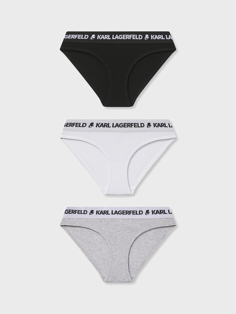 Женские трусы 3 шт. KARL LAGERFELD logo brief (3p), Артикул A1W47148, мультицвет | 4867993. Ракурс 1