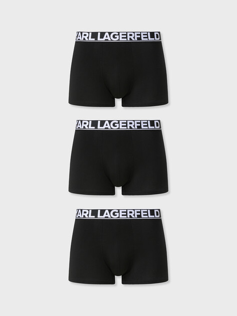 Нижнее белье набор трусов KARL LAGERFELD bold elastic trunk (3p), Артикул A3M47010, черный | 4868914. Ракурс 1