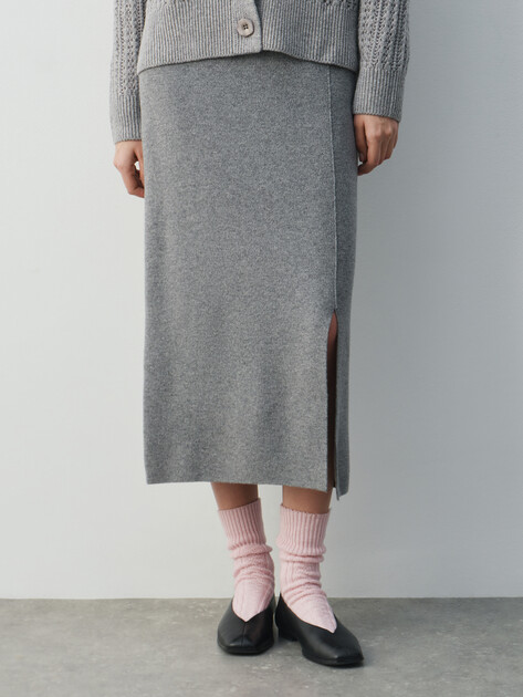 Юбка  миди MAISON DAVID, Артикул ML-KN125002, серый | 4871946. Ракурс 1