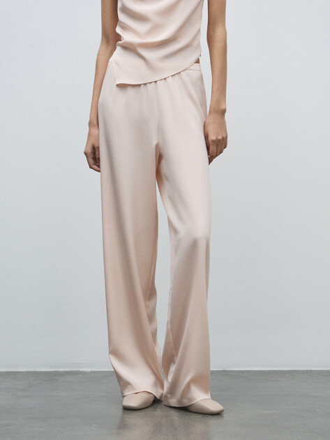 Женские прямые брюки  LUMIQUE, Артикул YYHZS02, персиковый | 4874796. Ракурс 1