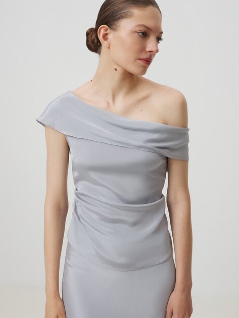 Женский топ LUMIQUE, Артикул YYHZS05, голубовато-серый | 4874826. Ракурс 1